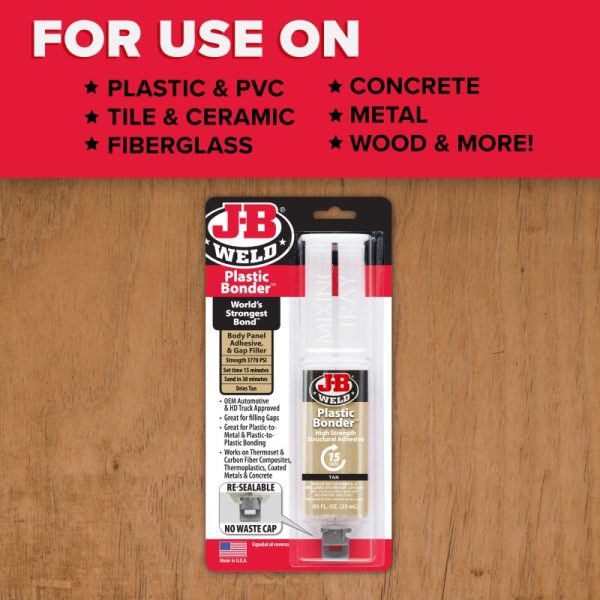 J-B WELD 50133 silné flexibilní lepidlo na plasty PlasticBonder Tan ( 25ml ) - Image 5